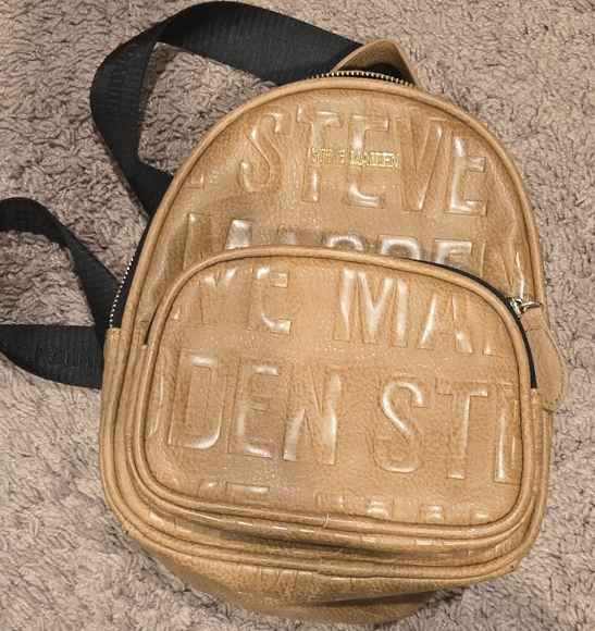 Steve Madden Embossed Tan Backpack - Picture 1 of 3